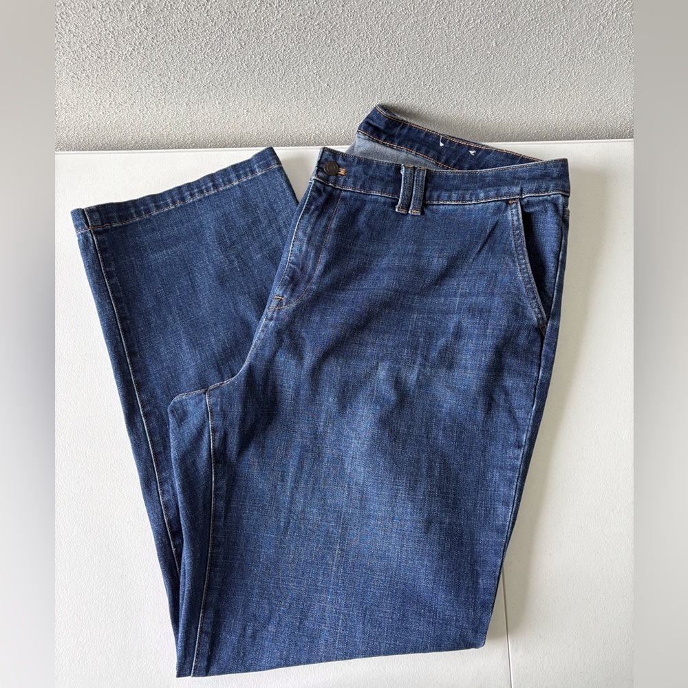 Talbots Trouser Jeans Size 20W Dark Wash‎  Stretch Casual School Denim Teacher